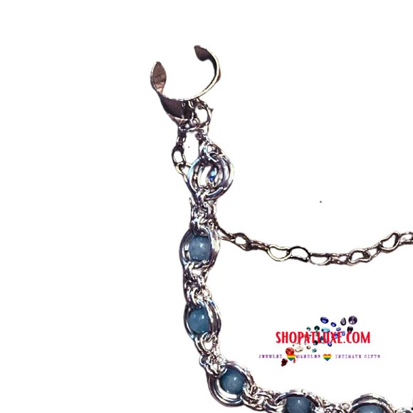 Sea Glass Summer Ear Cuff Earring - Picture 2 of 3